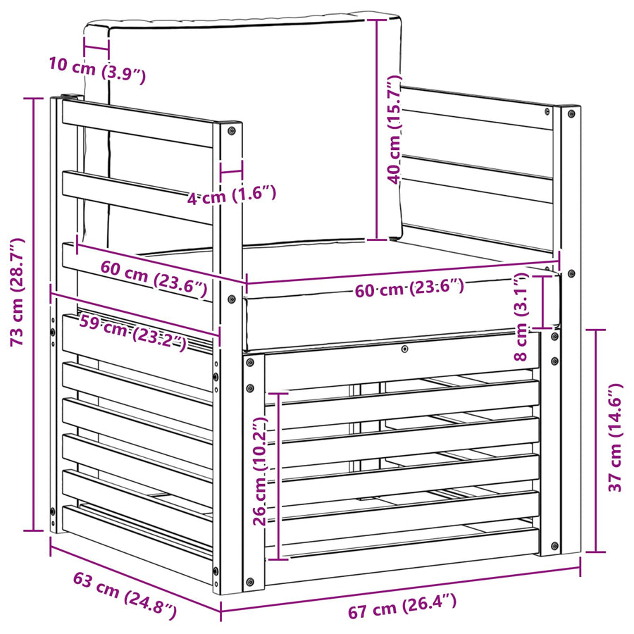 2 Stuk Buiten bankenset Polyester Wit en Beige