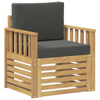 2 Stuk Buiten bankenset Polyester Wit en Anthraciet