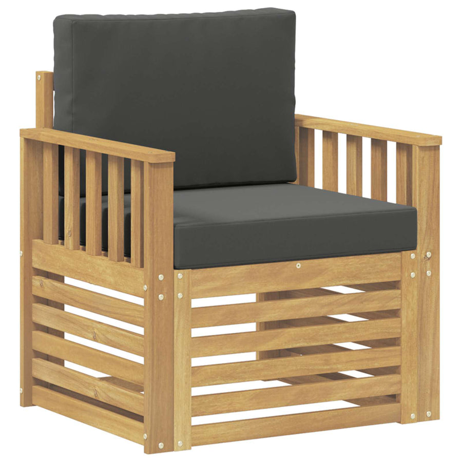 2 Stuk Buiten bankenset Polyester Wit en Anthraciet