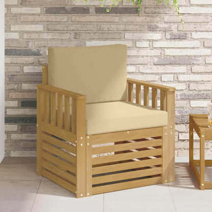 2 Stuk Buiten bankenset Polyester Wit en Beige