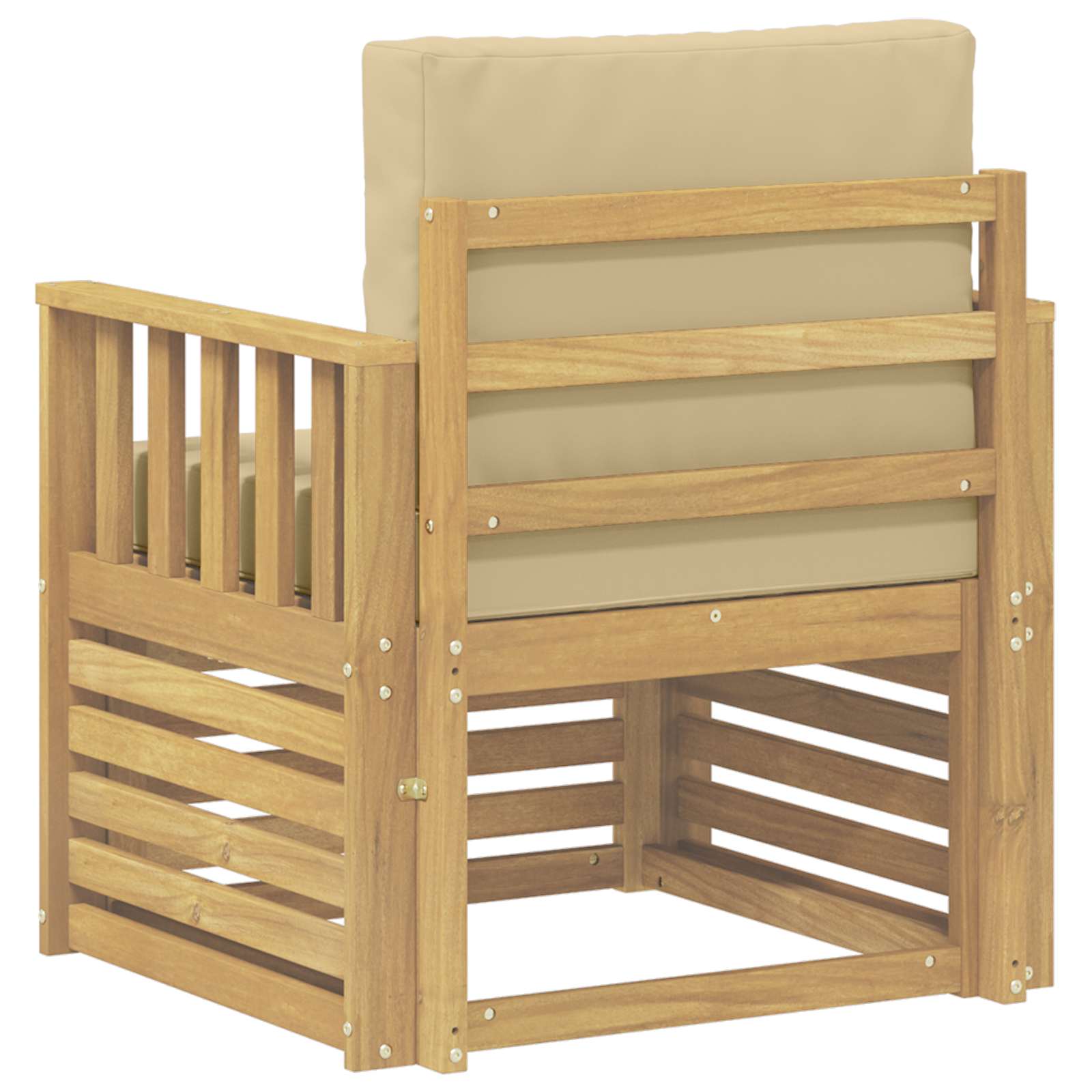 2 Stuk Buiten bankenset Polyester Wit en Beige