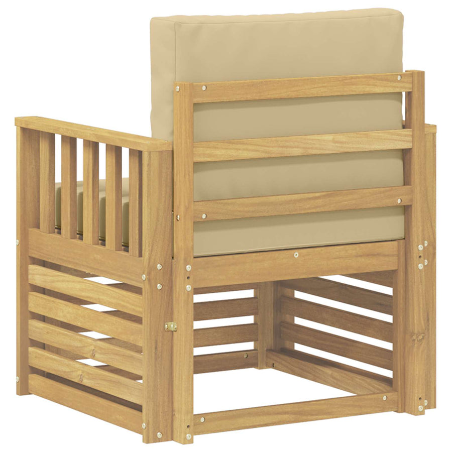 2 Stuk Buiten bankenset Polyester Wit en Beige