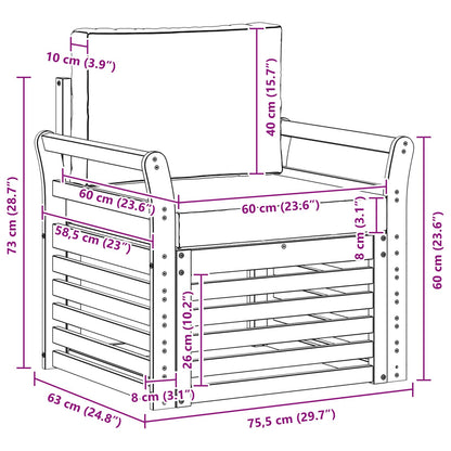 Buiten bankenset Polyester Wit