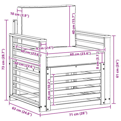 Buiten bankenset Polyester Wit