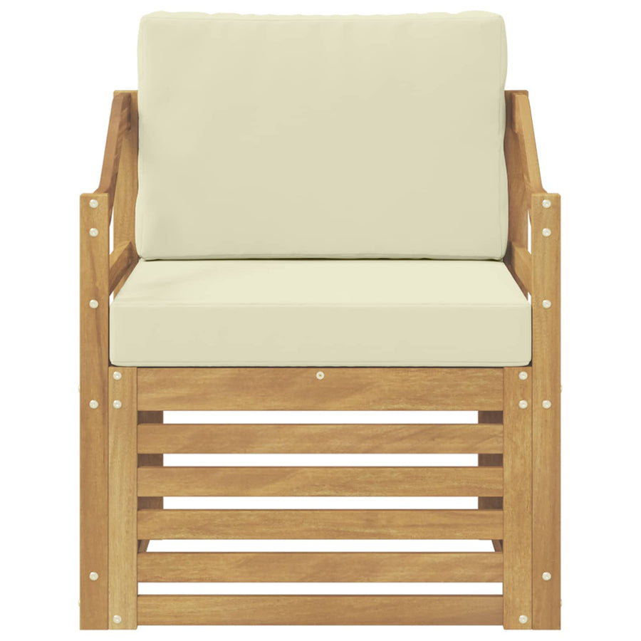 Tuinbank Polyester Wit en crèmekleurig