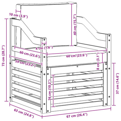 Tuinbank Polyester Wit