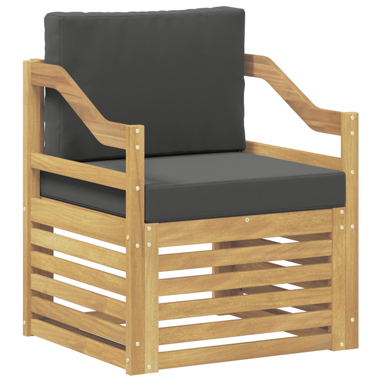 Tuinbank Polyester wit en antracietkleurig