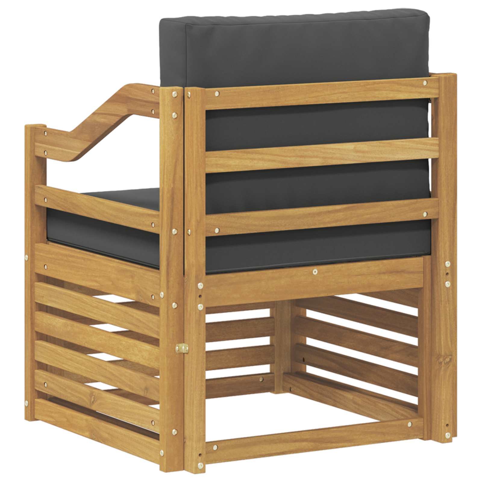 Tuinbank Polyester wit en antracietkleurig