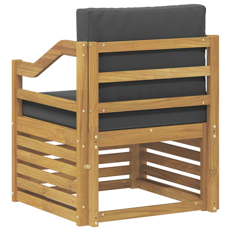 Tuinbank Polyester wit en antracietkleurig