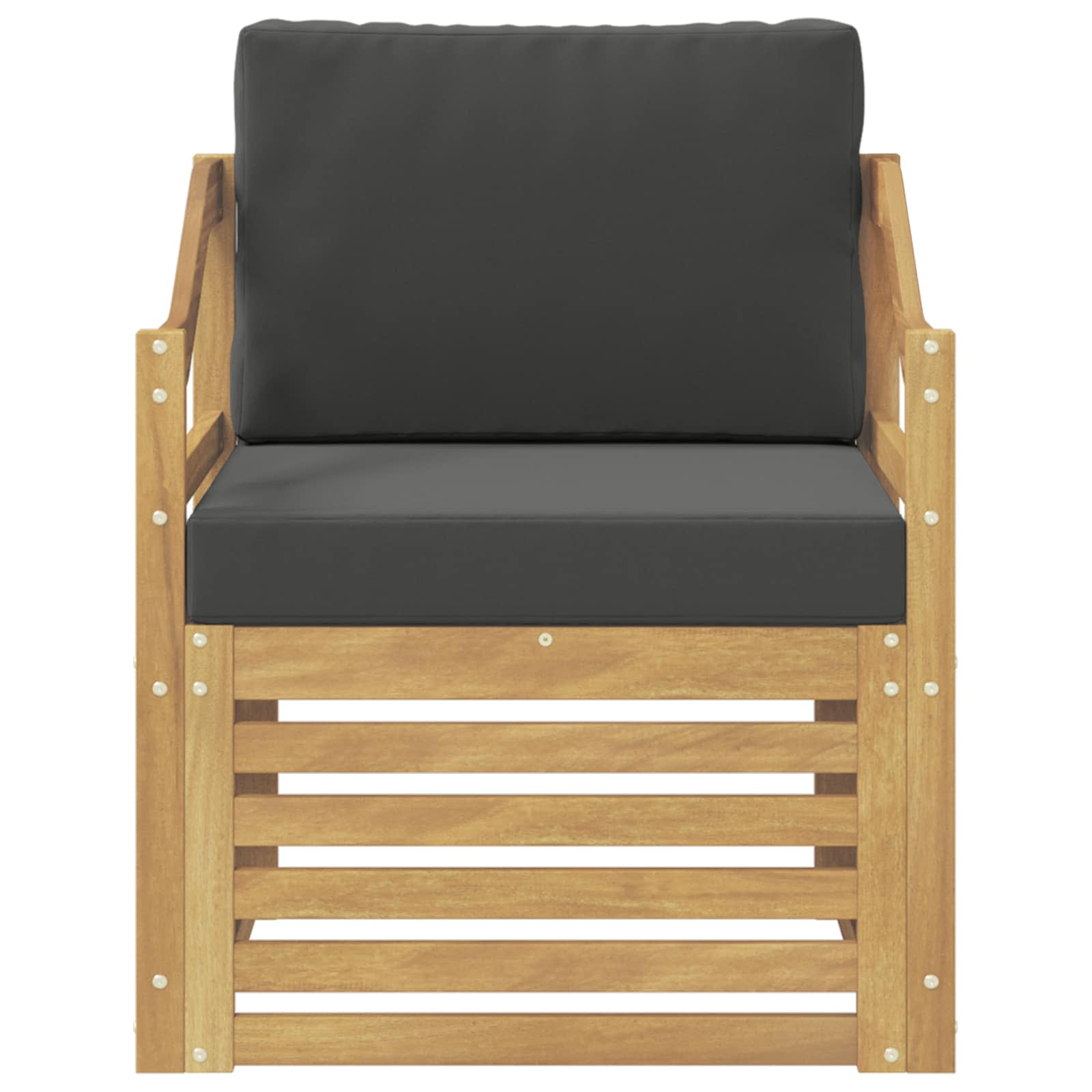 Tuinbank Polyester wit en antracietkleurig