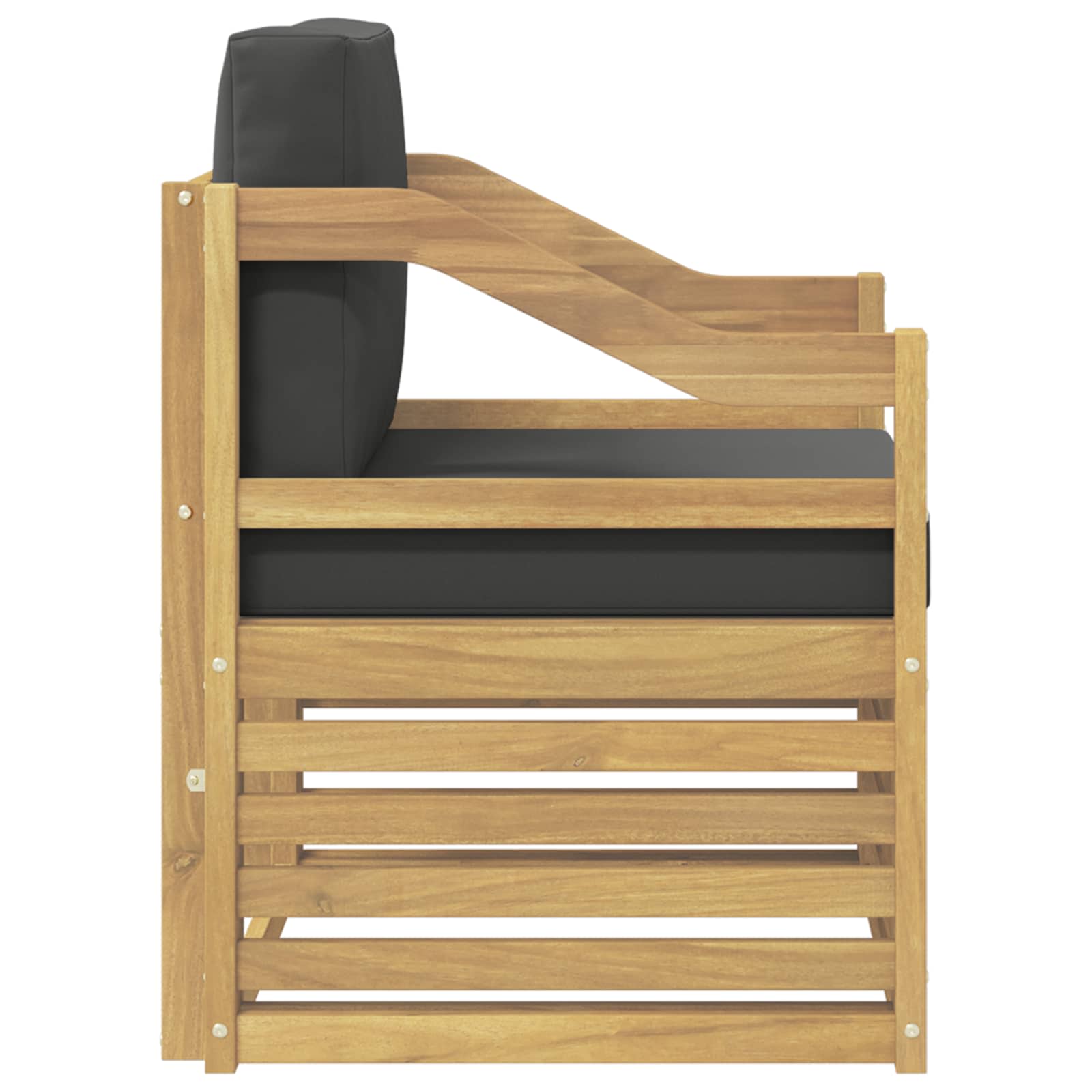 Tuinbank Polyester wit en antracietkleurig