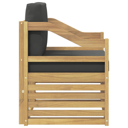 Tuinbank Polyester wit en antracietkleurig