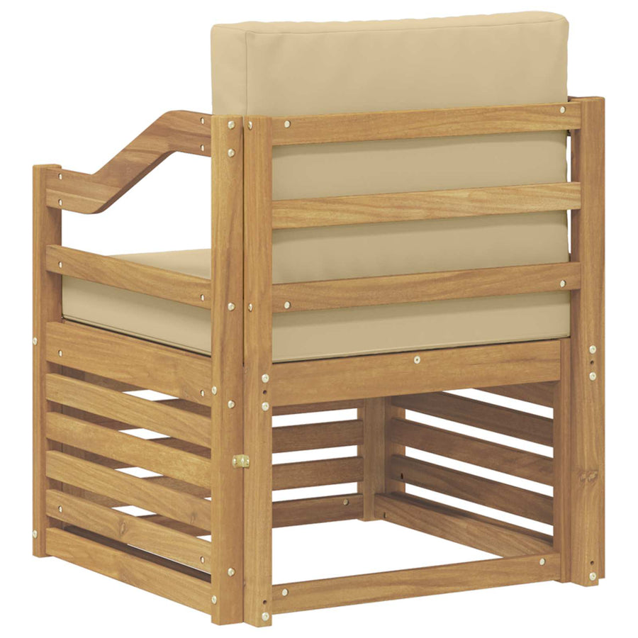 Tuinbank Polyester wit en beige