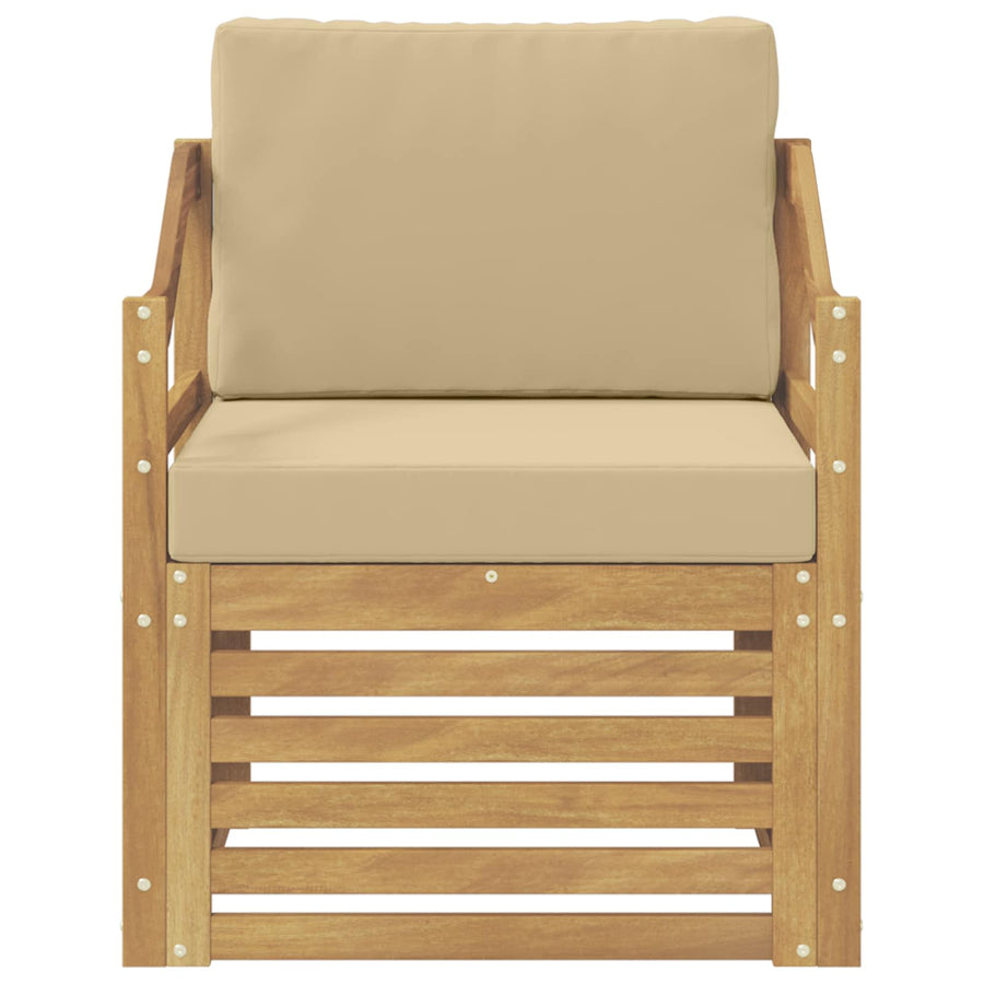 Tuinbank Polyester wit en beige