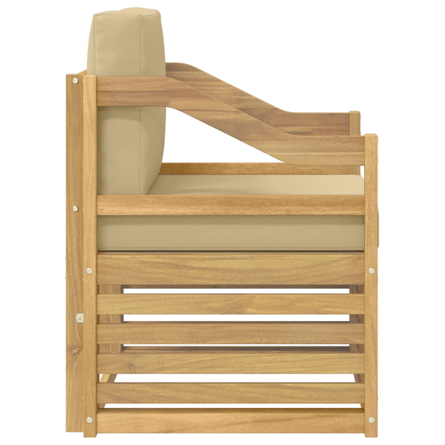 Tuinbank Polyester wit en beige
