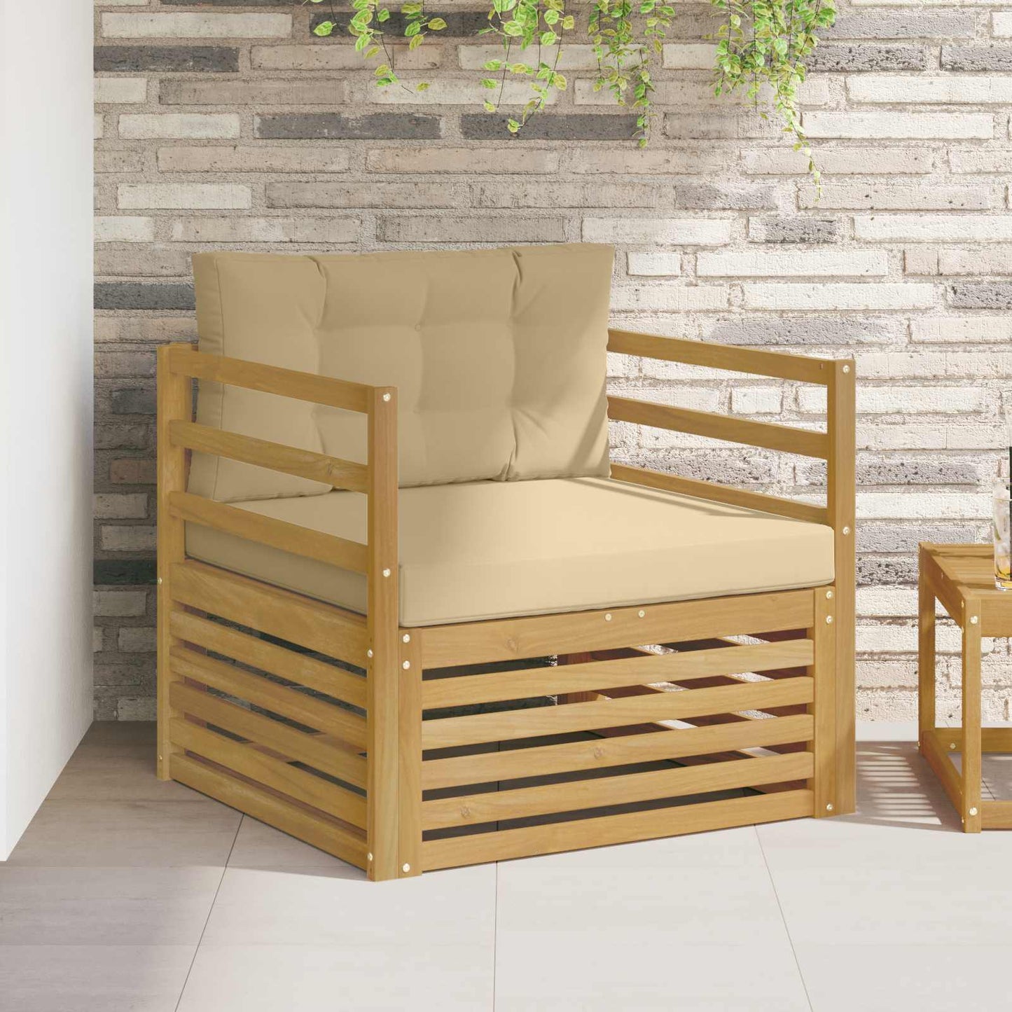 Tuinbank Wit en Beige