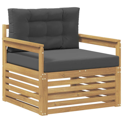 Tuinbank Polyester wit en antracietkleurig