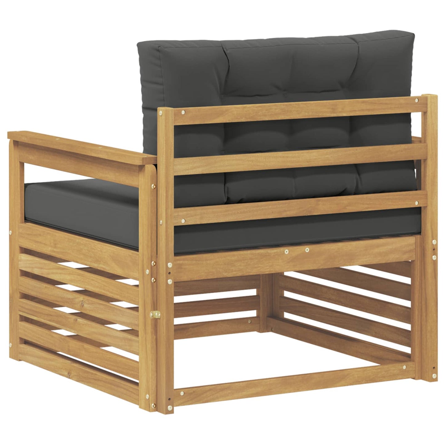 Tuinbank Polyester wit en antracietkleurig
