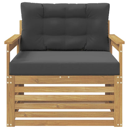 Tuinbank Polyester wit en antracietkleurig