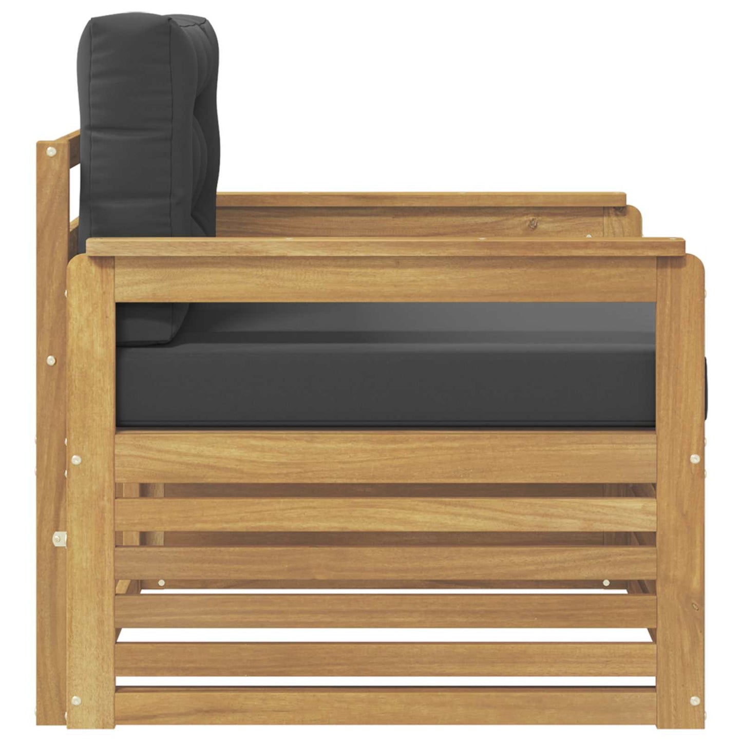 Tuinbank Polyester wit en antracietkleurig