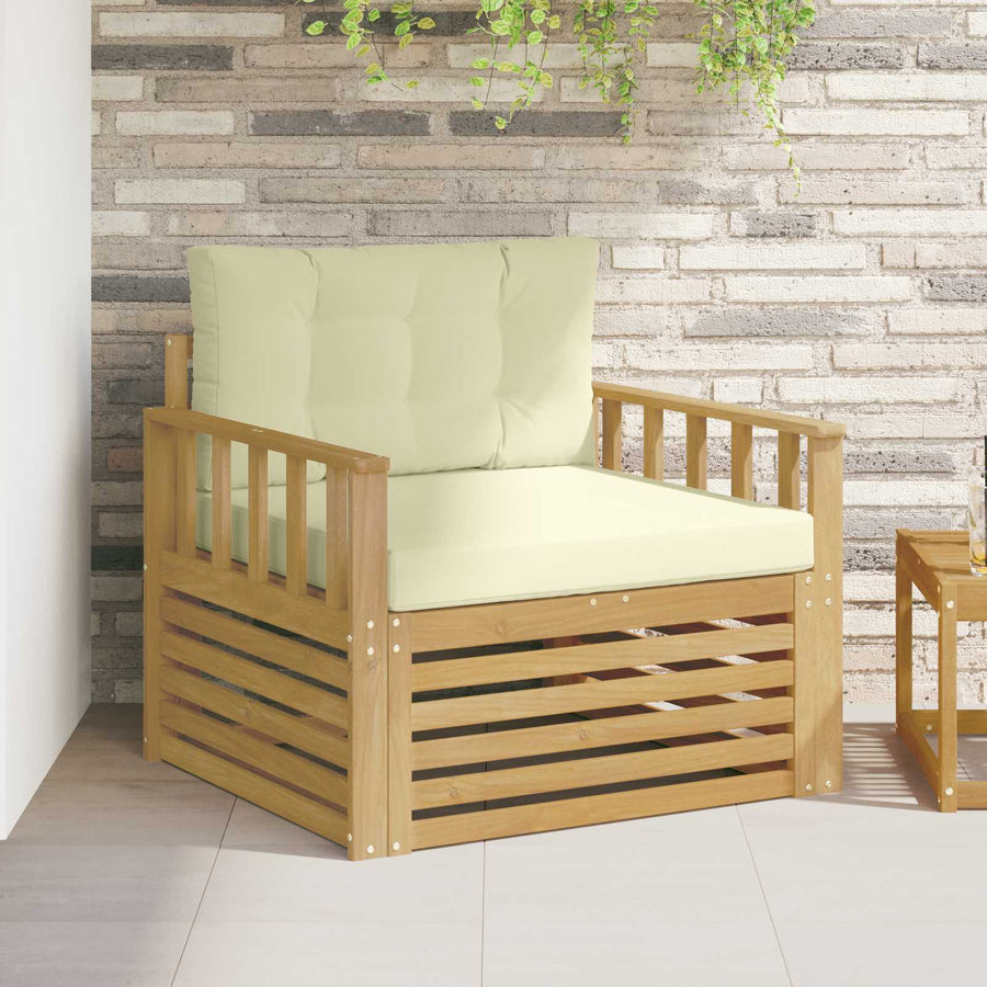 Tuinbank Polyester Wit en crèmekleurig