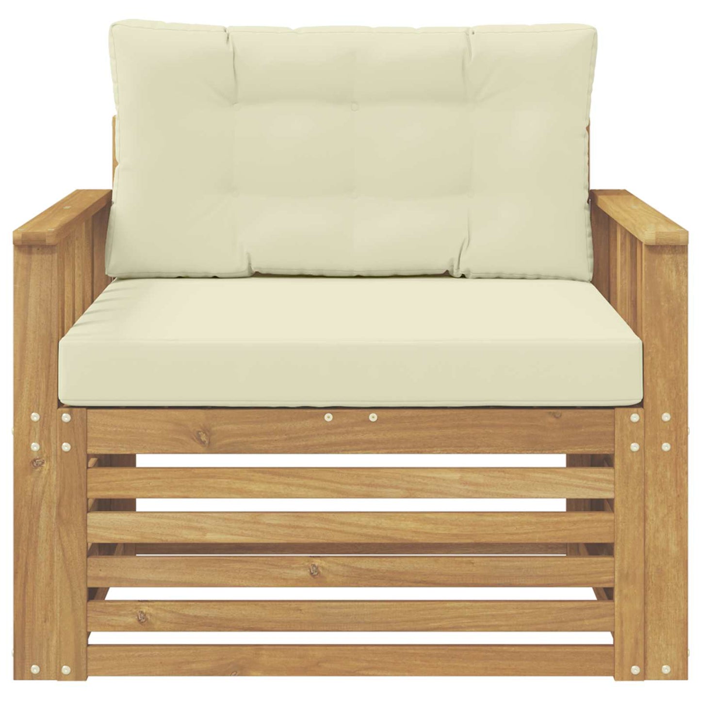 Tuinbank Polyester Wit en crèmekleurig
