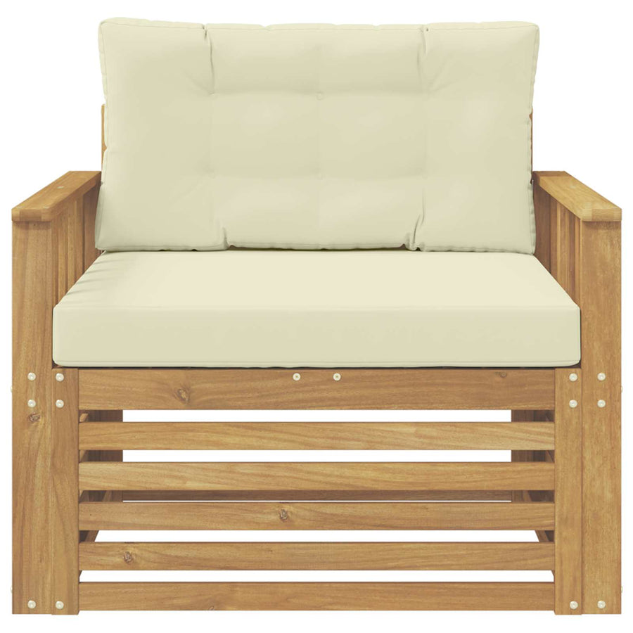Tuinbank Polyester Wit en crèmekleurig