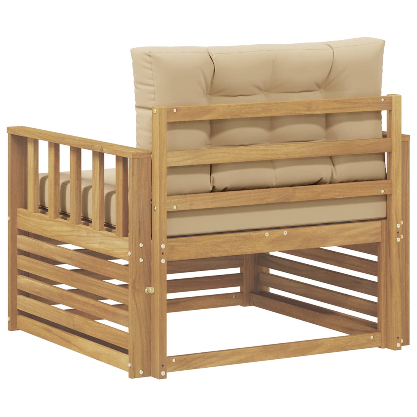 Tuinbank Polyester wit en beige