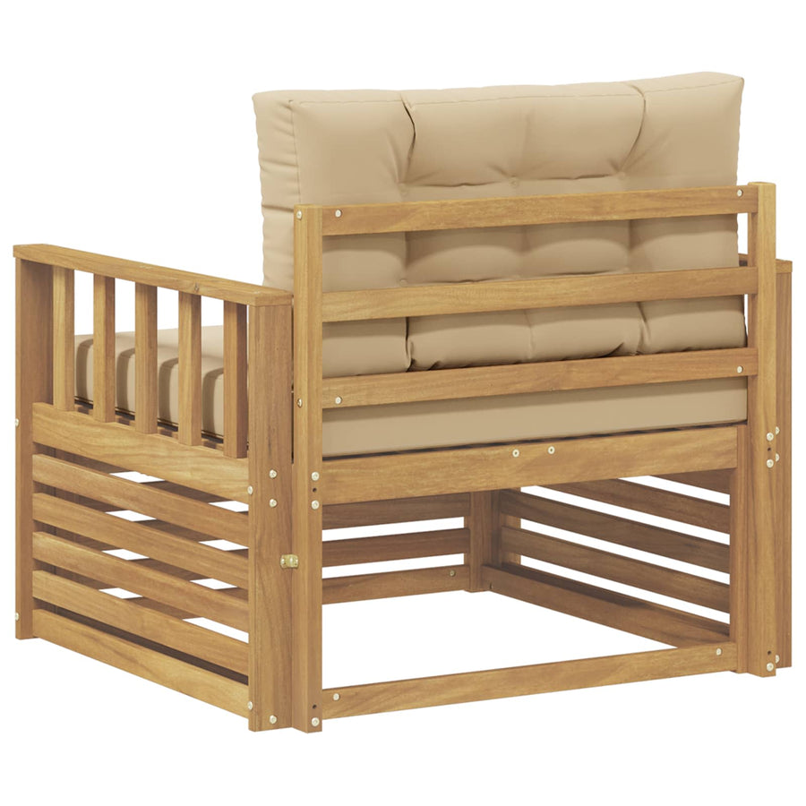 Tuinbank Polyester wit en beige