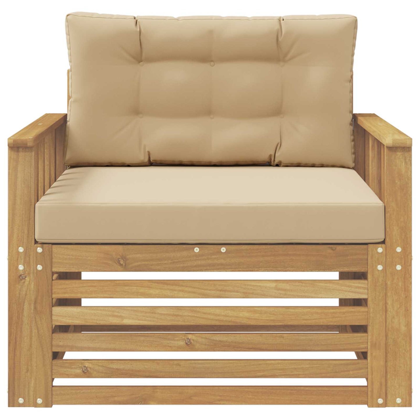 Tuinbank Polyester wit en beige