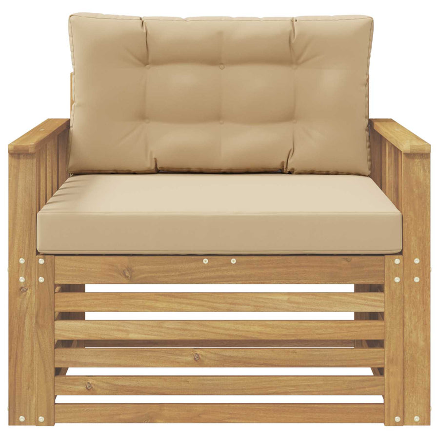 Tuinbank Polyester wit en beige