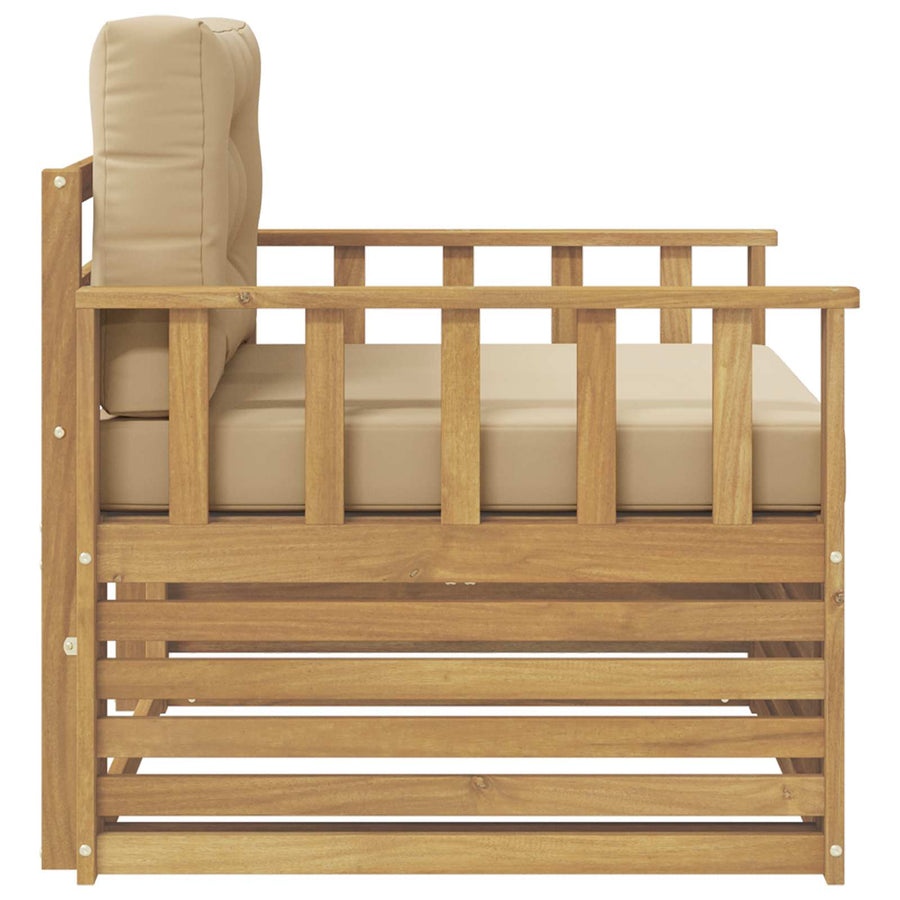 Tuinbank Polyester wit en beige