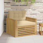 Tuinbank acaciahout wit modulaire zitting