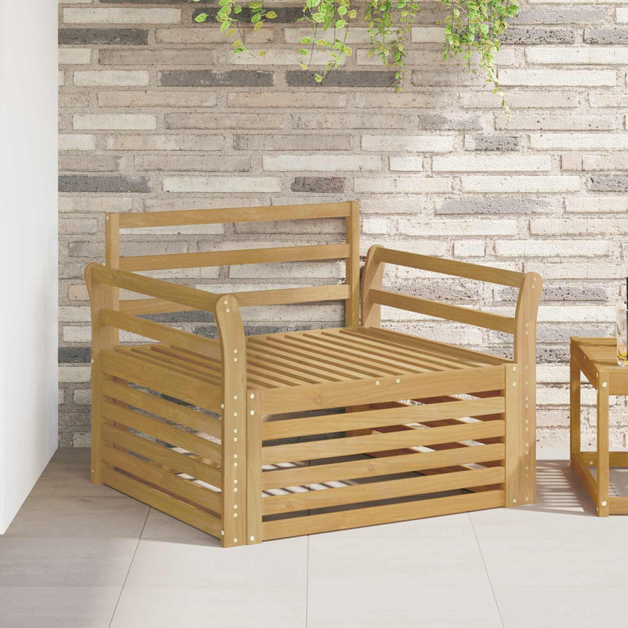 Tuinbank Massief Acaciahout Wit Gebogen