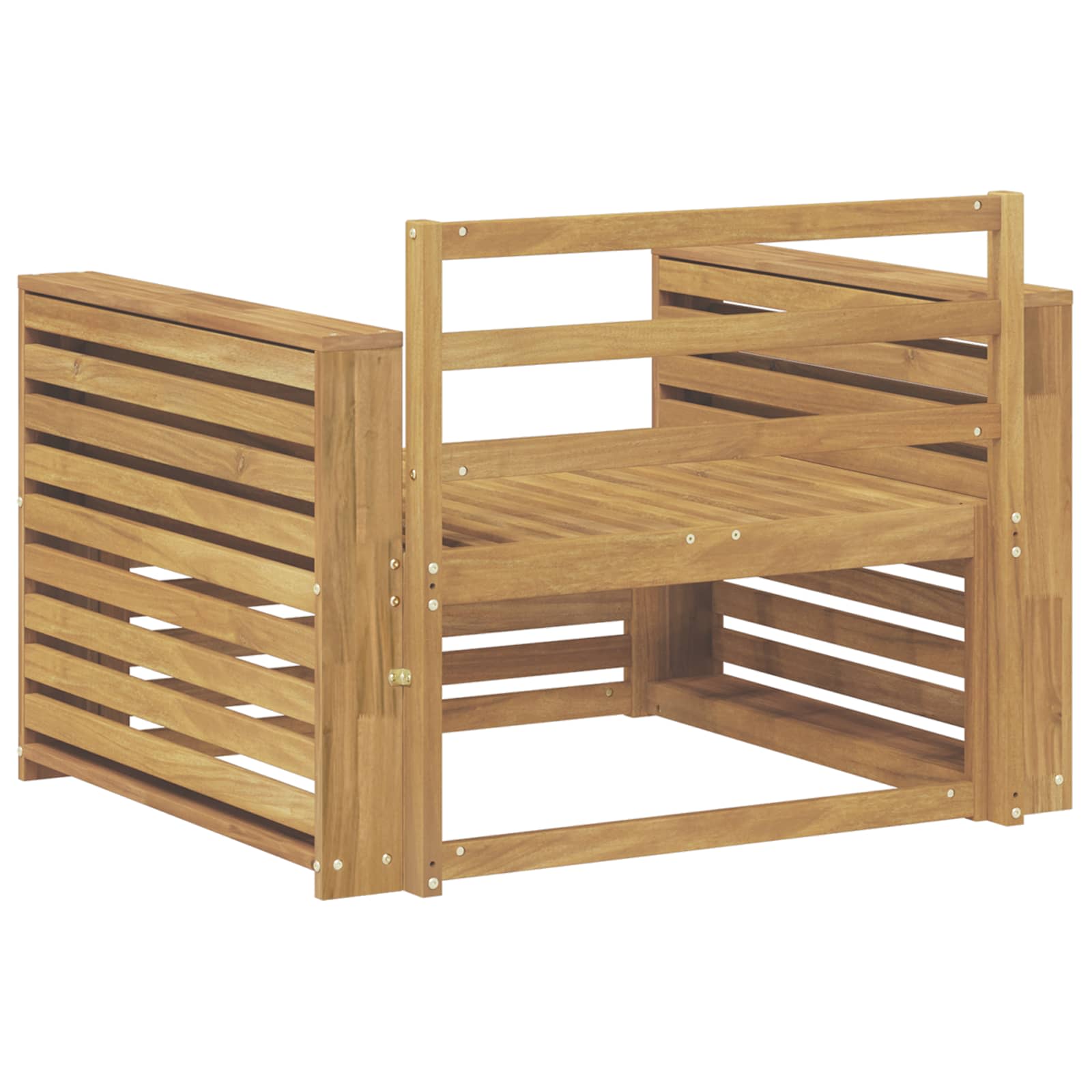 Tuinbank Massief Acaciahout Wit Breed plat