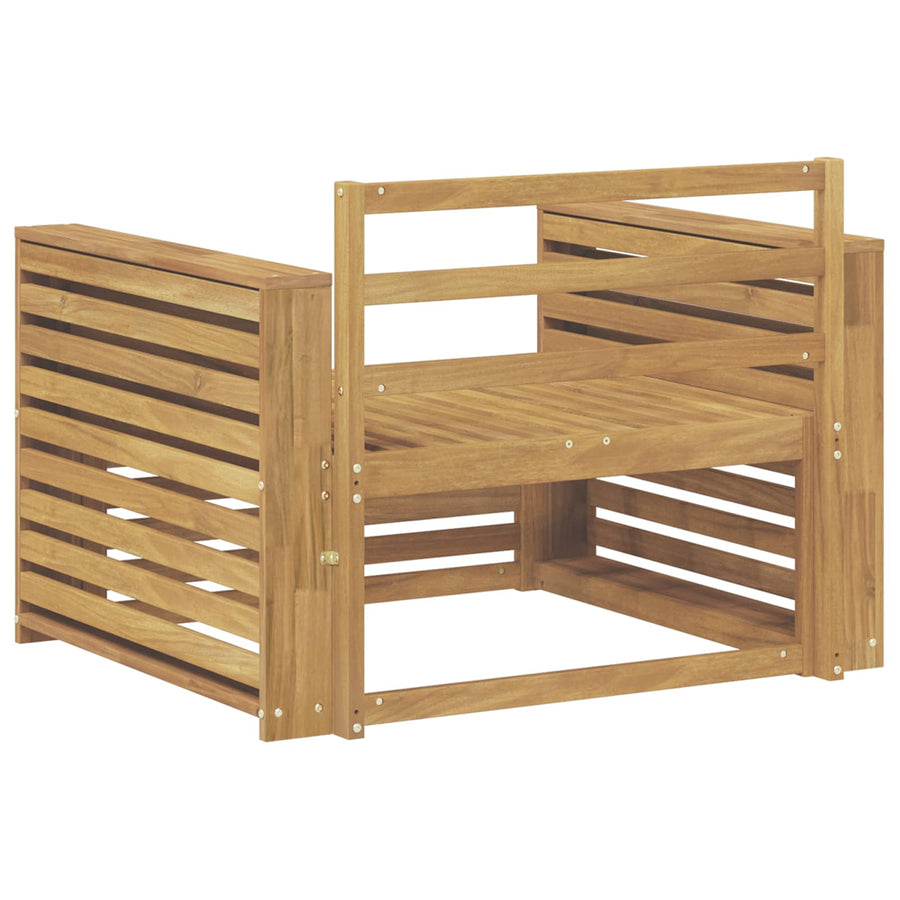 Tuinbank Massief Acaciahout Wit Breed plat