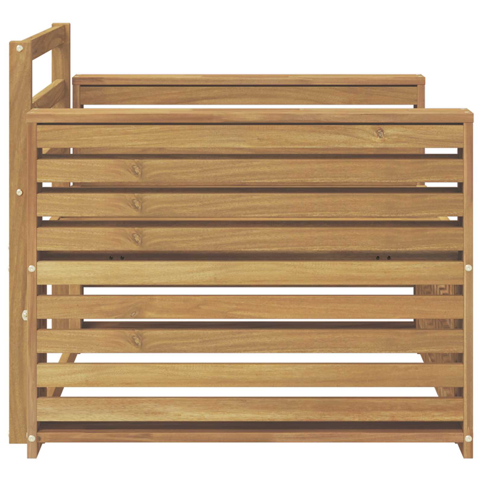 Tuinbank Massief Acaciahout Wit Breed plat