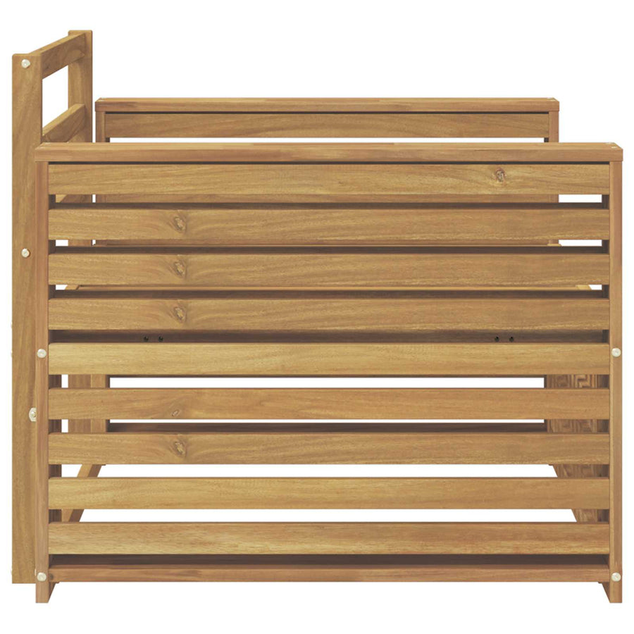 Tuinbank Massief Acaciahout Wit Breed plat