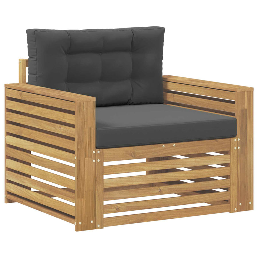 Tuinbank Polyester Wit en antracietkleurig