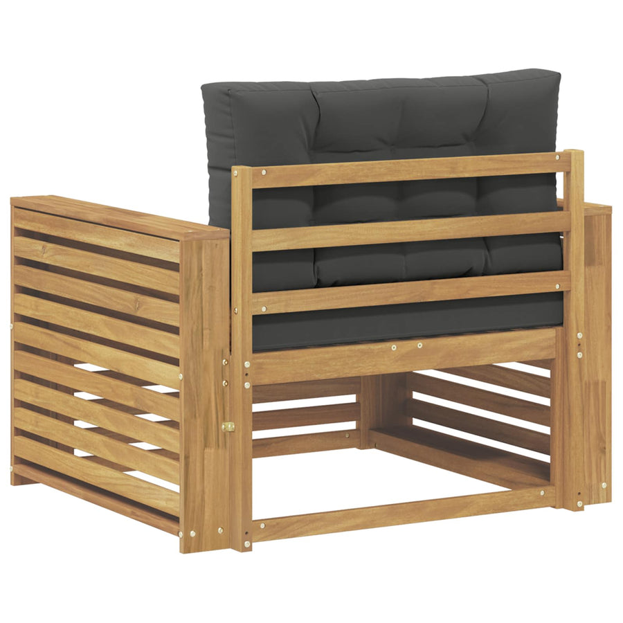 Tuinbank Polyester Wit en antracietkleurig