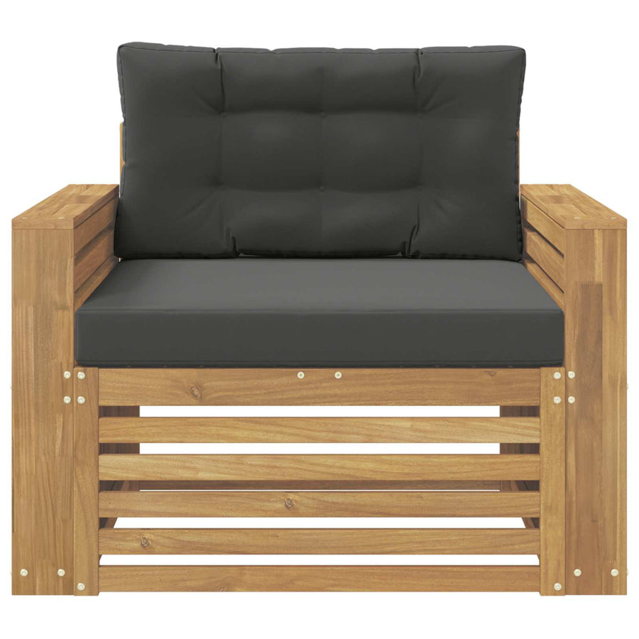Tuinbank Polyester Wit en antracietkleurig