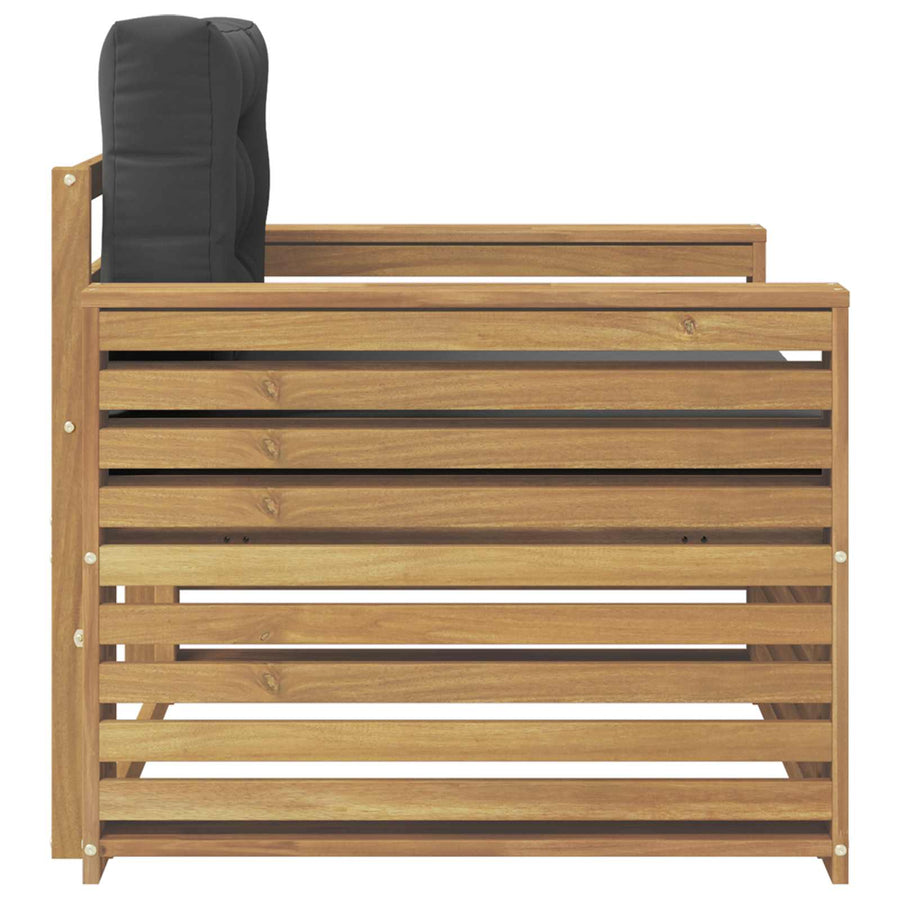 Tuinbank Polyester Wit en antracietkleurig