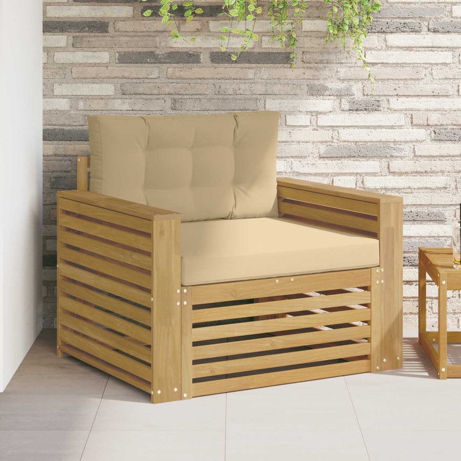Tuinbank Polyester Wit en Beige