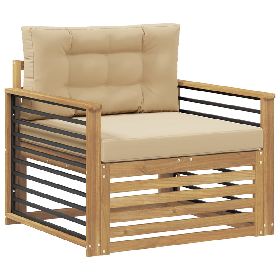 Tuinbank Polyester wit en beige