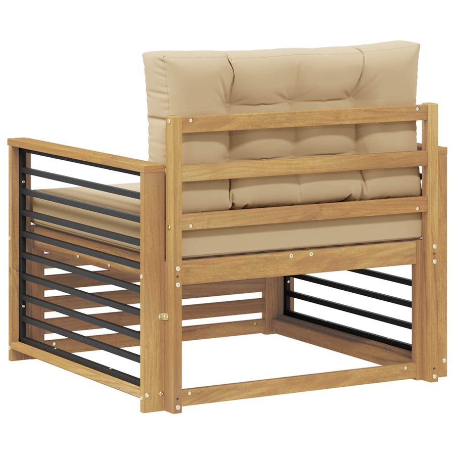Tuinbank Polyester wit en beige
