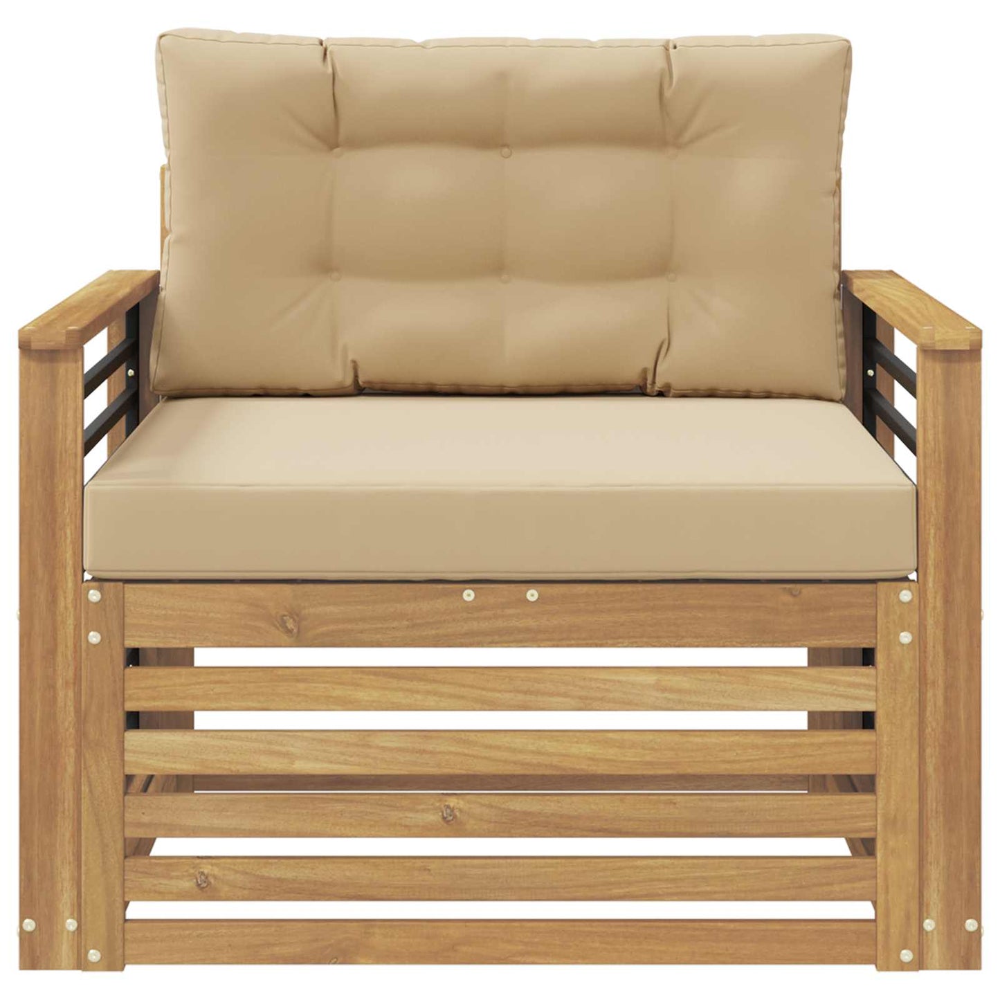 Tuinbank Polyester wit en beige