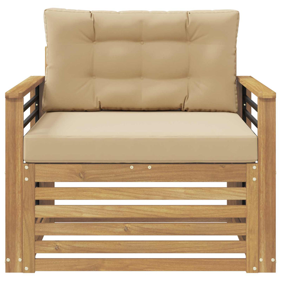 Tuinbank Polyester wit en beige