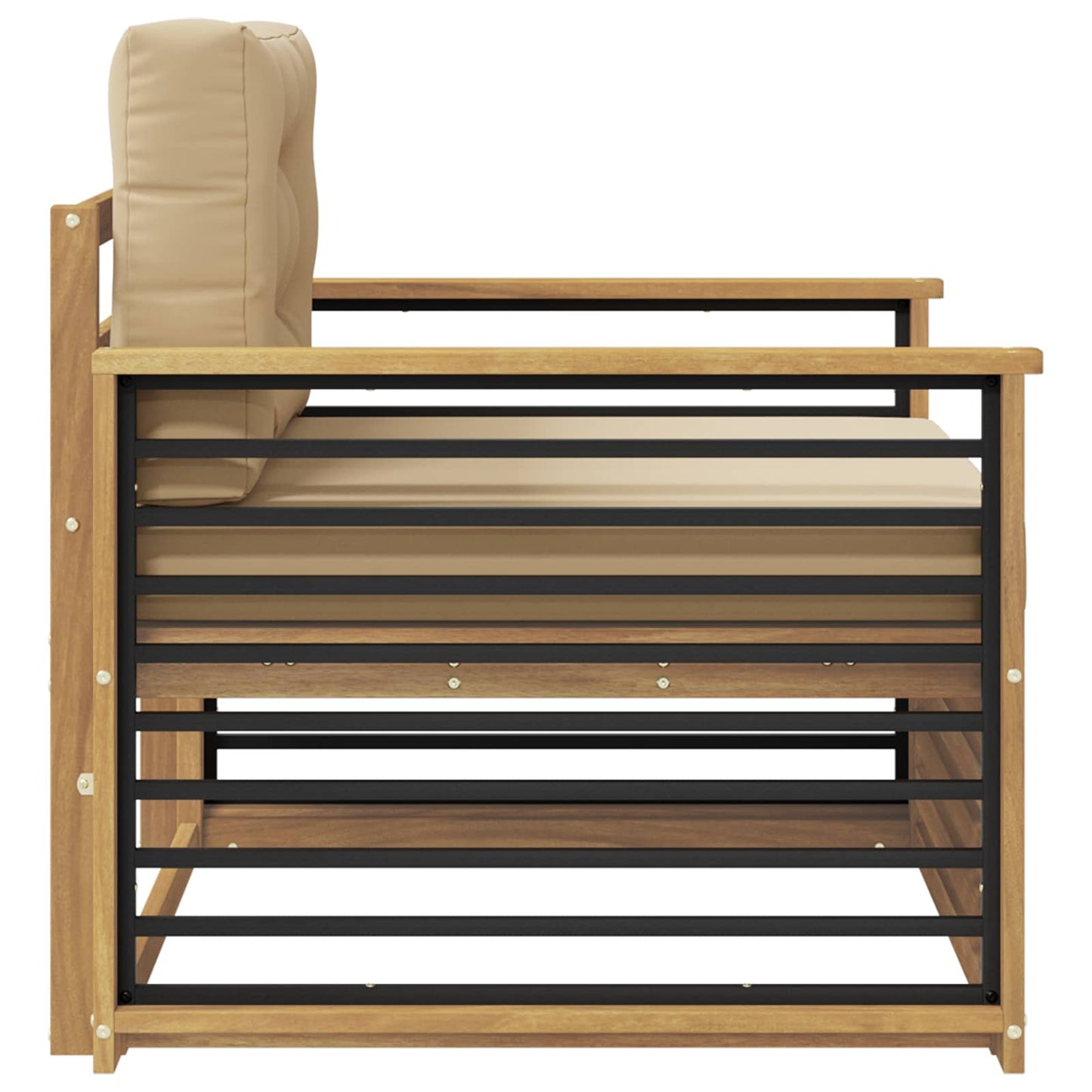 Tuinbank Polyester wit en beige