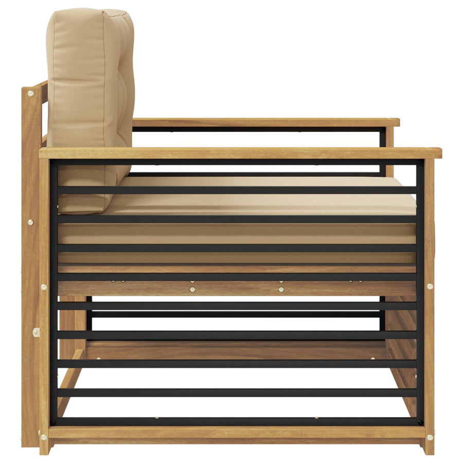 Tuinbank Polyester wit en beige