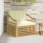 Garden Bench White and cream-colored